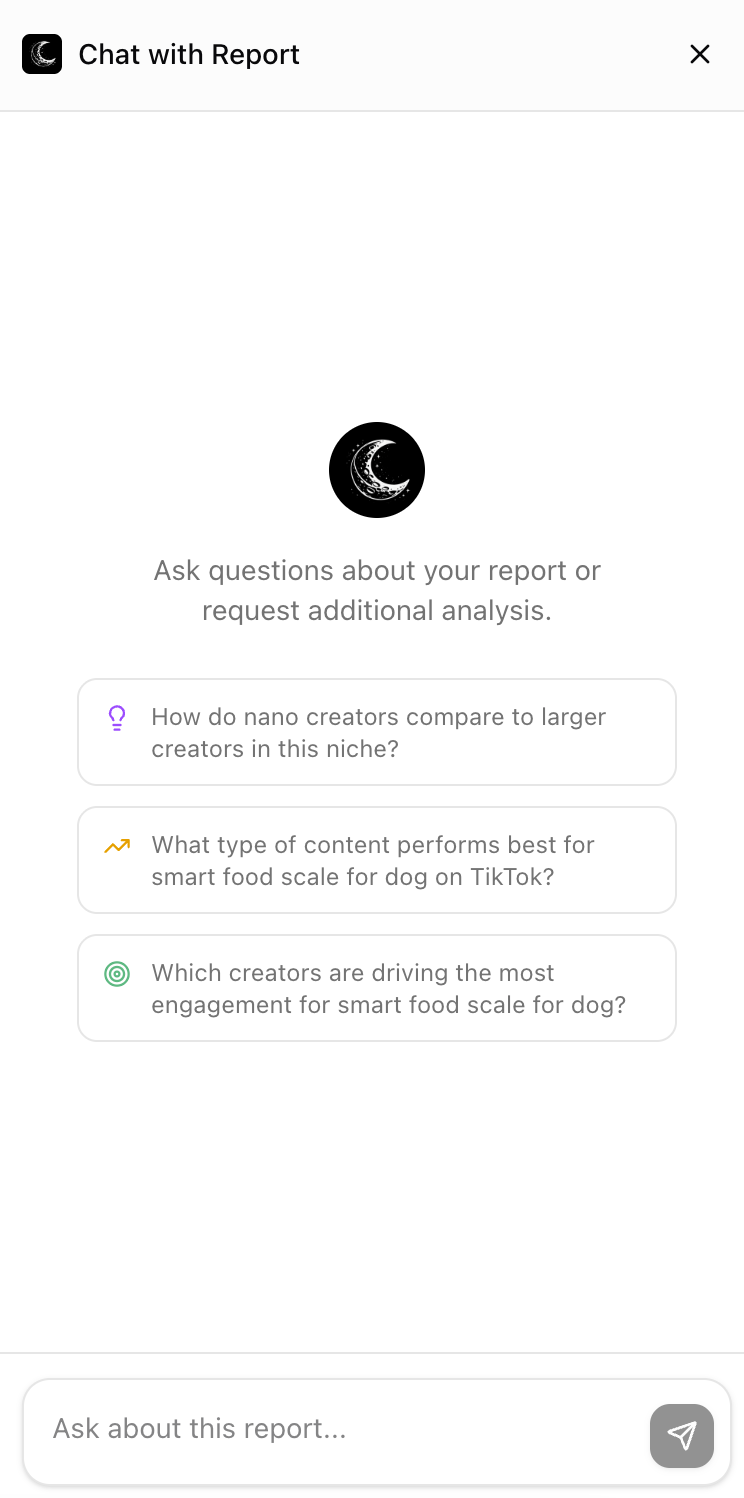 Chat with Report — Suggested Questions