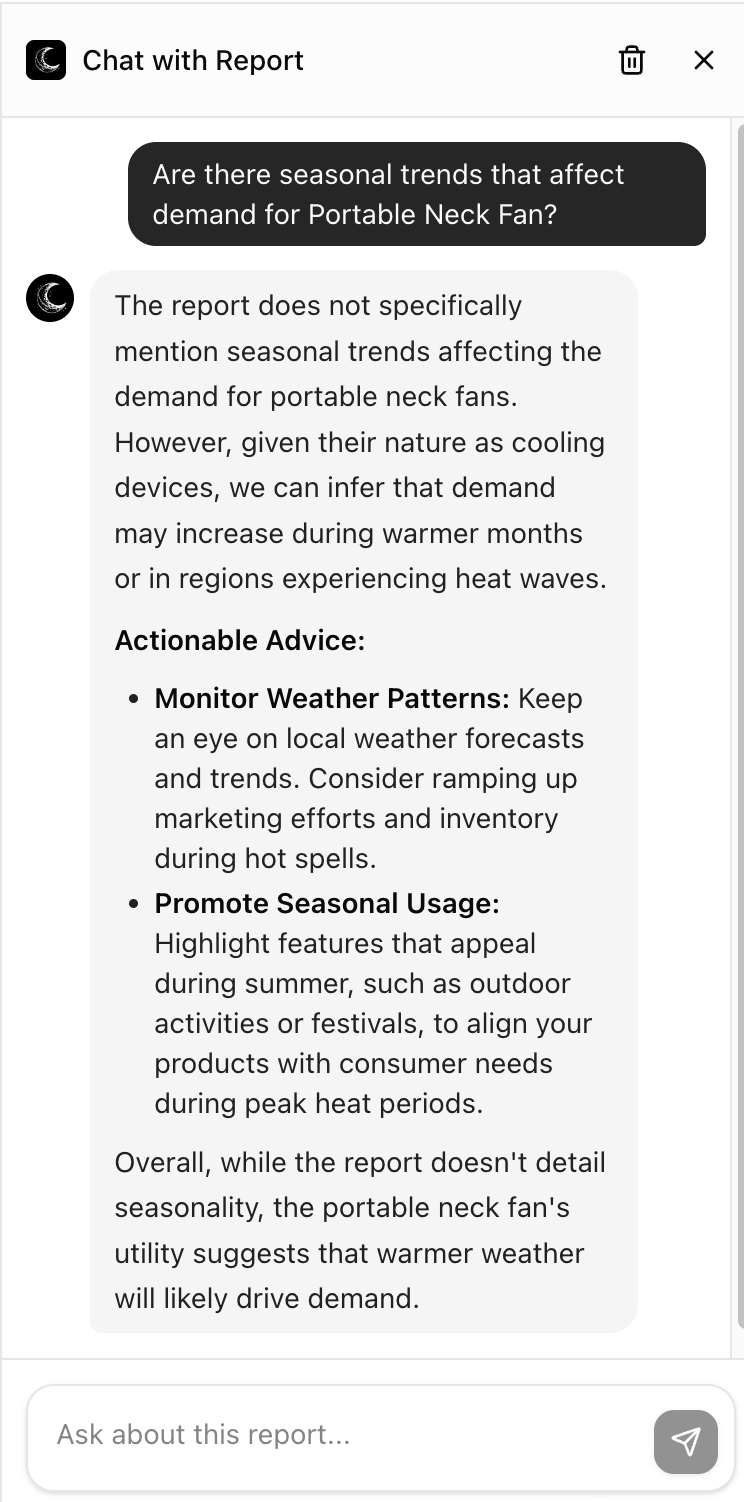 AI Chat — Seasonal Trends